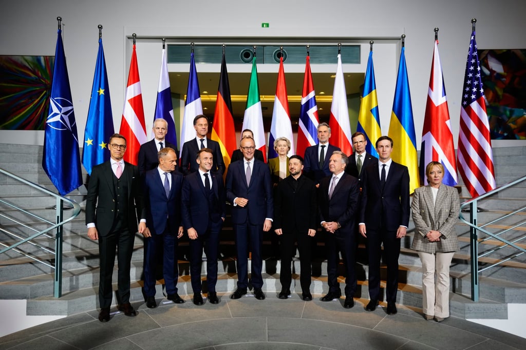 European leaders and the US delegation in Berlin. Photo: AP European leaders and the US delegation in Berlin. Photo: AP