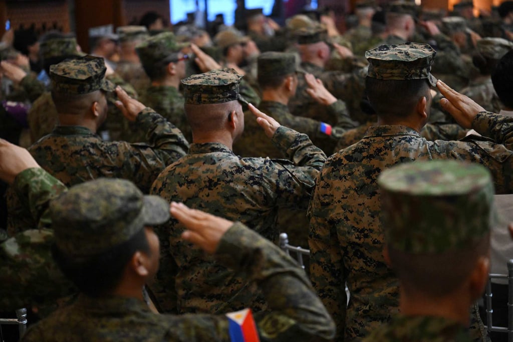 US and Philippine soldiers attend the opening ceremony of the annual US-Philippines Balikatan joint military exercise at a camp in Manila in April. Photo: AFP US and Philippine soldiers attend the opening ceremony of the annual US-Philippines Balikatan joint military exercise at a camp in Manila in April. Photo: AFP