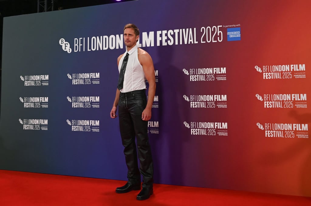 Alexander Skarsgård bared some skin at the 69th BFI London Film Festival in October. Photo: Getty Images Alexander Skarsgård bared some skin at the 69th BFI London Film Festival in October. Photo: Getty Images