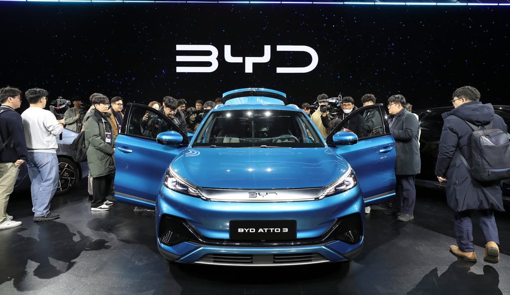 BYD is targeting to sell 4.6 million units this year. Photo: Xinhua BYD is targeting to sell 4.6 million units this year. Photo: Xinhua