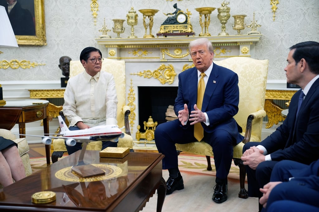 US President Donald Trump meets with Philippine President Ferdinand Marcos Jnr at the White House in Washington in July. Photo: EPA US President Donald Trump meets with Philippine President Ferdinand Marcos Jnr at the White House in Washington in July. Photo: EPA