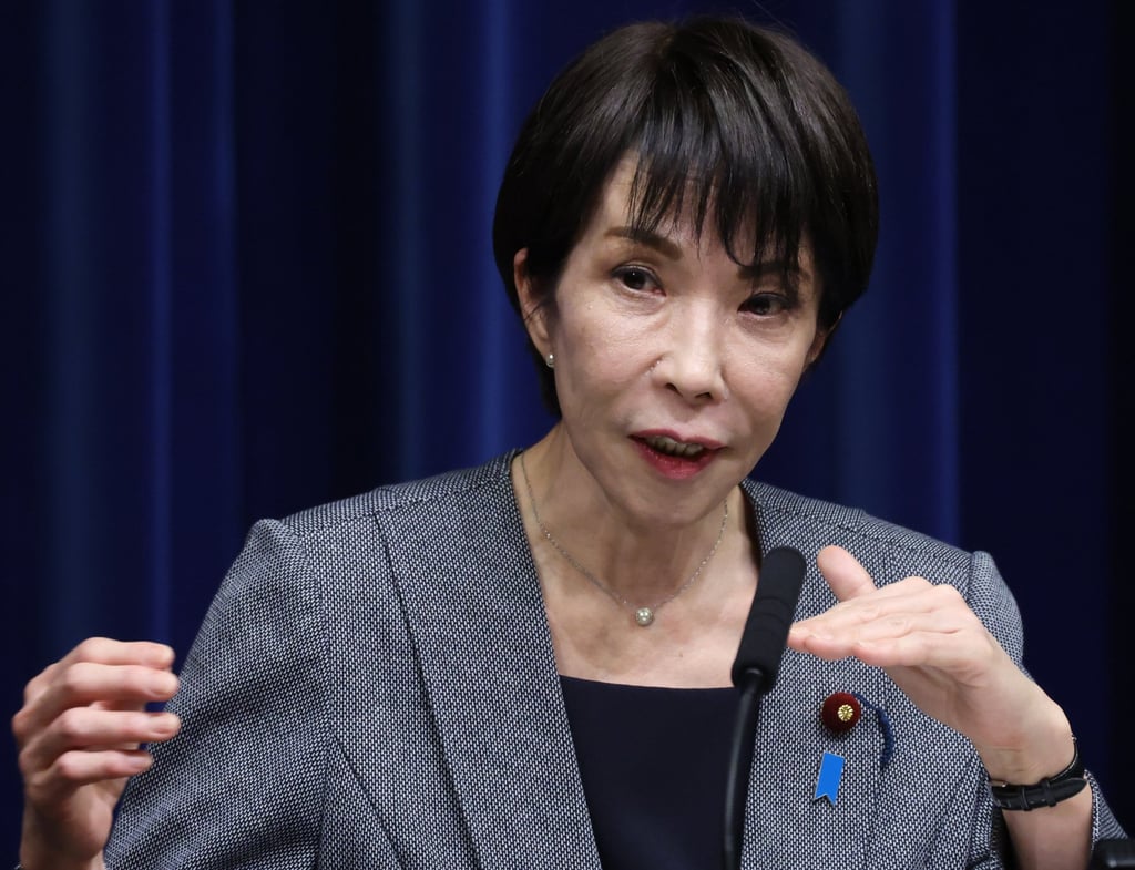 Japanese Prime Minister Sanae Takaichi speaks at a news conference on Wednesday. Photo: AP Japanese Prime Minister Sanae Takaichi speaks at a news conference on Wednesday. Photo: AP