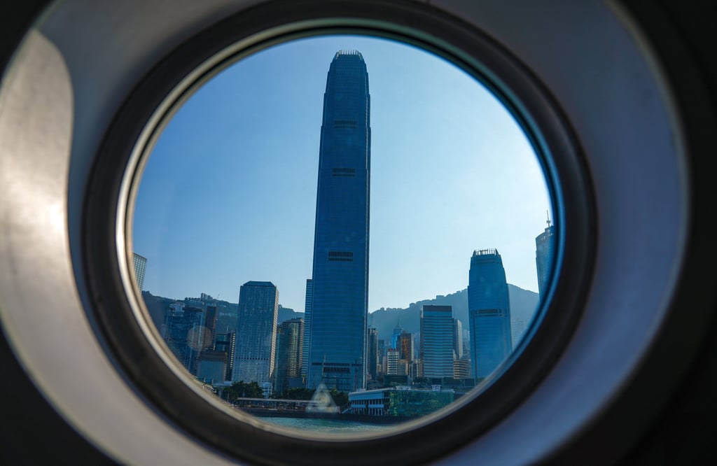 A view of Two IFC (left) and One IFC in Central from a porthole in Tsim Sha Tsui, Hong Kong. Photo: Sam Tsang A view of Two IFC (left) and One IFC in Central from a porthole in Tsim Sha Tsui, Hong Kong. Photo: Sam Tsang