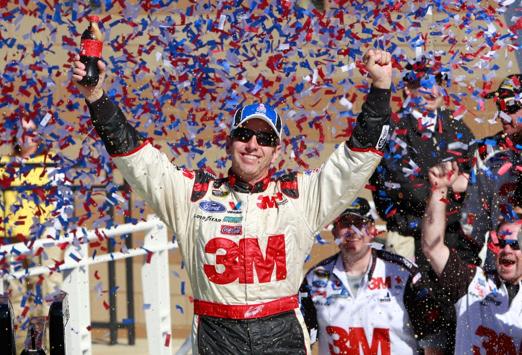 Greg Biffle after winning the Nascar Sprint Cup Series race in Kansas City in 2010. Photo: AP