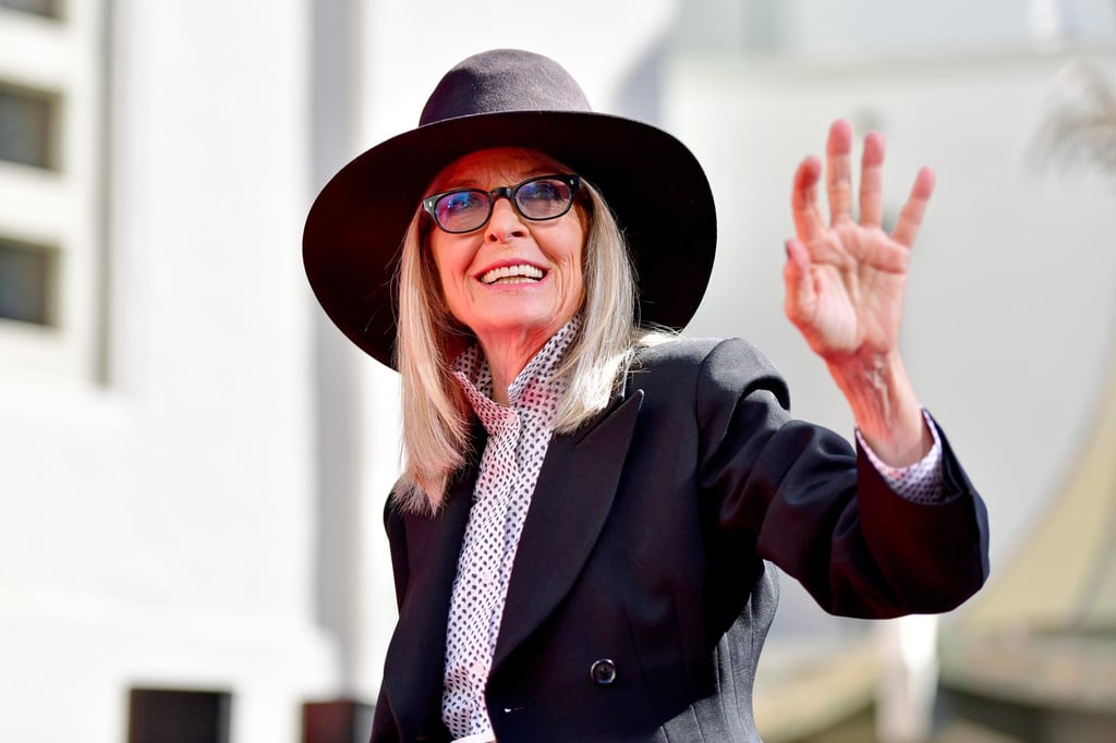 Diane Keaton attends her Handprint and Footprint in Cement Ceremony hosted by TCL Chinese Theatre in August 2022, in Hollywood. Photo: Getty Images via TNS