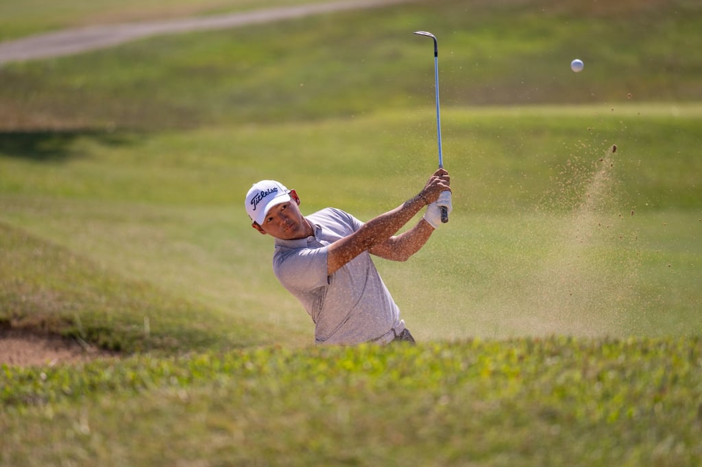 Hong Kong’s Jason Hak in action at Lake View Resort and Golf Club in Thailand. Photo: Asian Tour