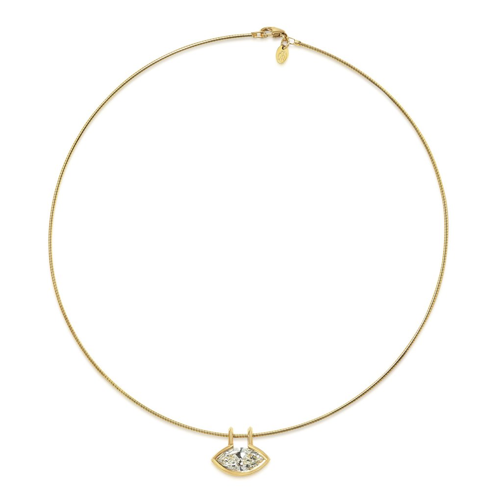 Rachel Boston Interval necklace with a natural marquise-cut diamond. Photo: Handout