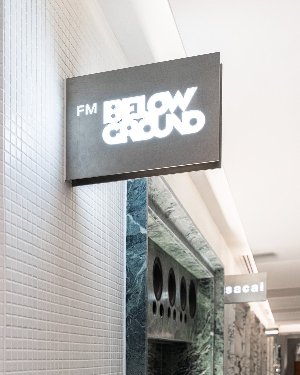 Signs in the new Belowground. Photo: Handout