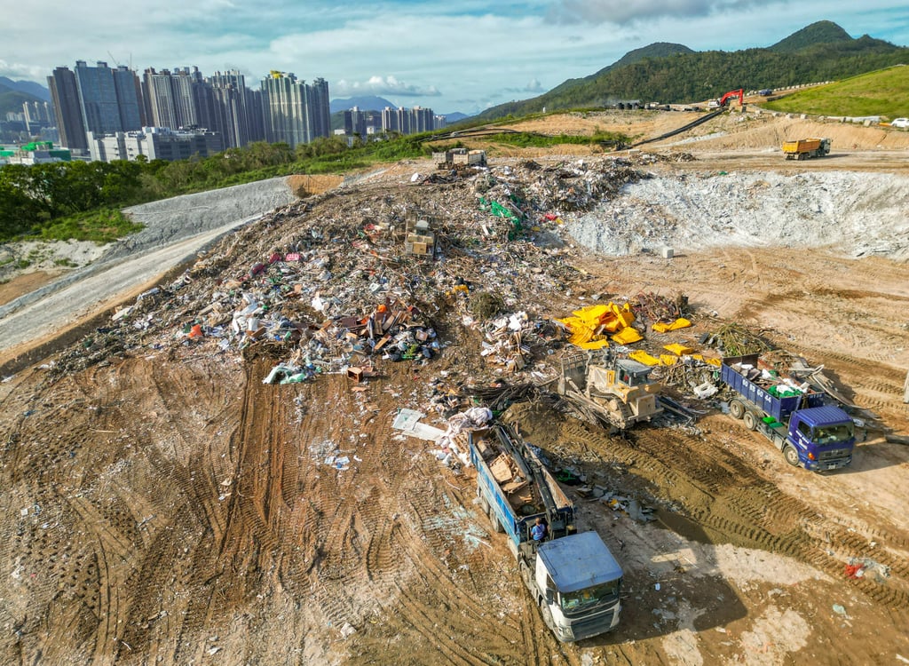 Aerial view of the Southeast New Territories Landfill in Tseung Kwan O. Photo: Sam Tsang