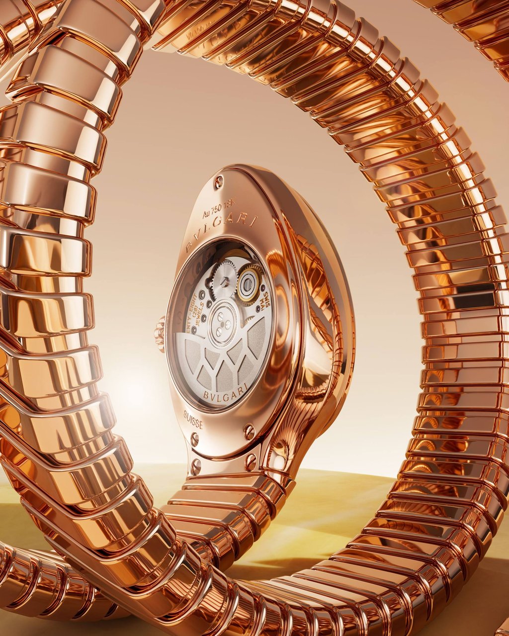 Bulgari’s Serpenti Tubogas with the new Calibre BVS 100 Lady Solotempo. Photo: Handout