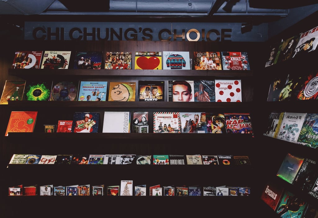 Dr Wong Chi-chung curates the record collection in the Hong Kong Design Institute’s V Music Library. Photo: Jocelyn Tam