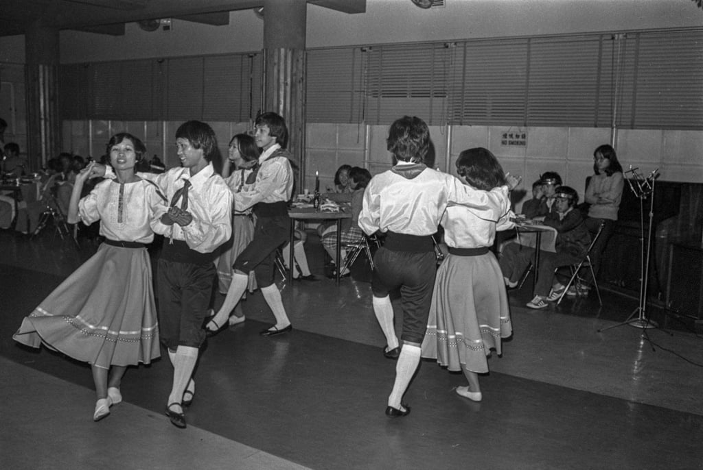 A folk dancing show is staged during a Christmas party held at the MacPherson Stadium in Mong Kok in 1978. Photo: SCMP Archives A folk dancing show is staged during a Christmas party held at the MacPherson Stadium in Mong Kok in 1978. Photo: SCMP Archives