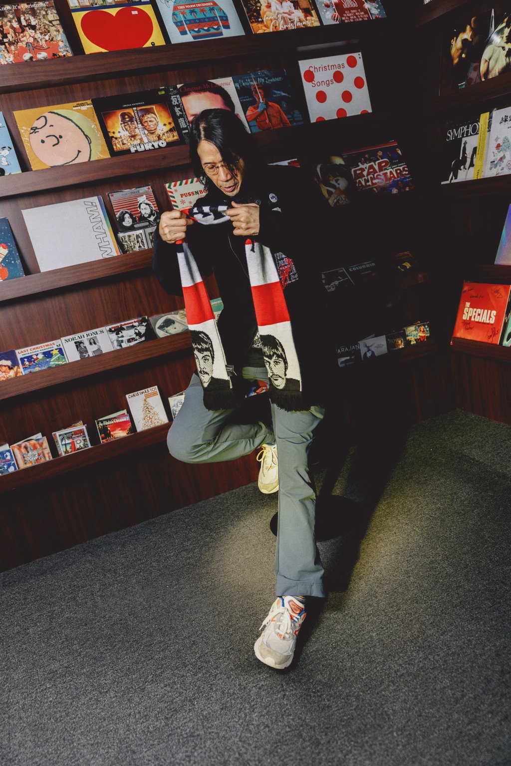 Dr Wong Chi-chung in the Hong Kong Design Institute’s V Music Library. The DJ, artist, educator and curator says Cantopop is seeing “a magical revival”. Photo: Jocelyn Tam