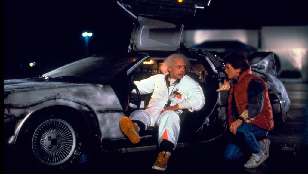 In the cinema classic Back to the Future, Emmett “Doc” Brown, played by Christopher Lloyd (left), transported Michael J. Fox as Marty McFly to 1985 in a modified DeLorean sports car. Photo: Universal Pictures In the cinema classic Back to the Future, Emmett “Doc” Brown, played by Christopher Lloyd (left), transported Michael J. Fox as Marty McFly to 1985 in a modified DeLorean sports car. Photo: Universal Pictures
