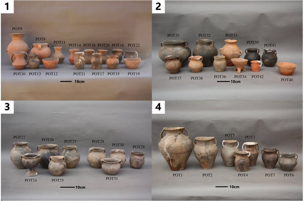 Many of the vessels found at the site contained residues that suggested they had been used to make alcohol. Photo: handout.
