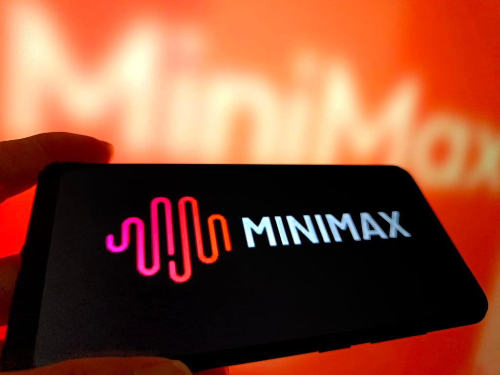 An illustration photo shows the MiniMax logo on a smartphone screen. Photo: CFOTO/Future Publishing via Getty Images