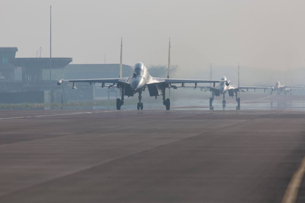 The large-scale drills are being conducted by the PLA’s Eastern Theatre Command. Photo: AFP The large-scale drills are being conducted by the PLA’s Eastern Theatre Command. Photo: AFP