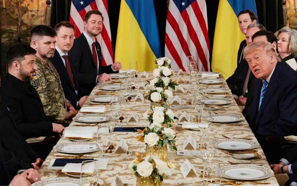 The Ukrainian and US sides meet at US President Donald Trump’s Mar-a-Lago club in Palm Beach, Florida. Photo: Reuters
