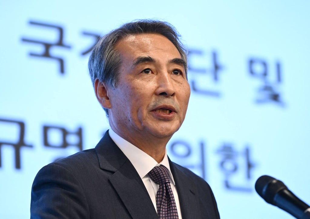 South Korean special prosecutor Min Joong-ki reveals the final results of his team’s six-month investigation into corruption allegations surrounding former first lady Kim Keon-hee on Monday. Photo: AFP