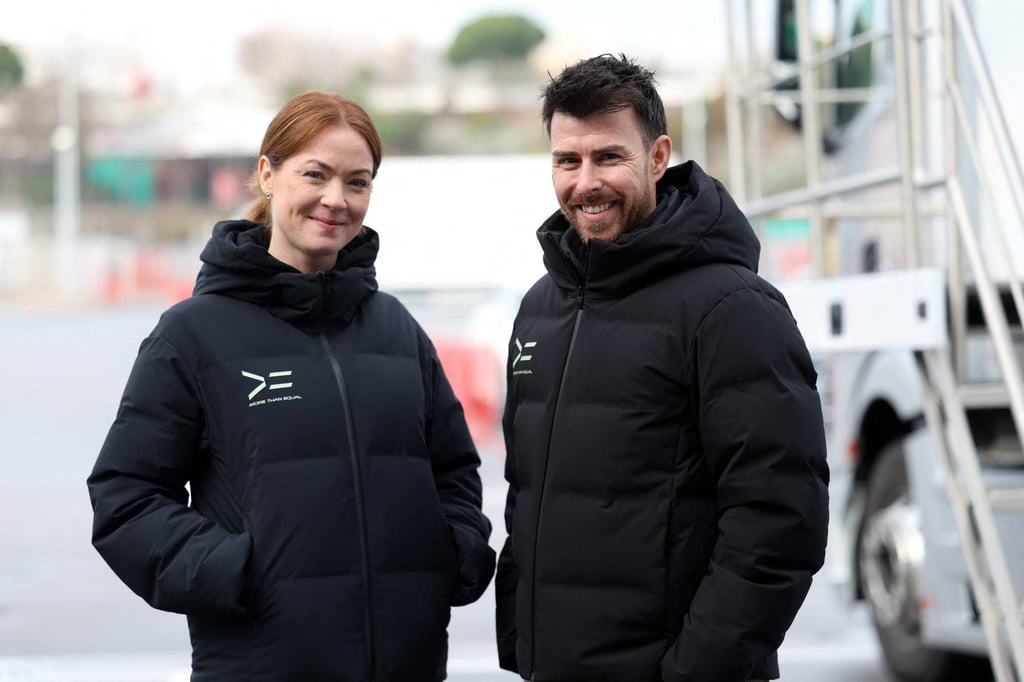 More Than Equal’s CEO Tom Stanton (right) and head of driver development Lauren Forrow. Photo: AFP More Than Equal’s CEO Tom Stanton (right) and head of driver development Lauren Forrow. Photo: AFP