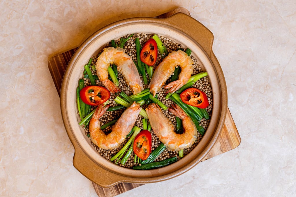 Eight-head kuruma shrimp with black pepper from Pedder Chinese in Central. Photo: Pedder Chinese