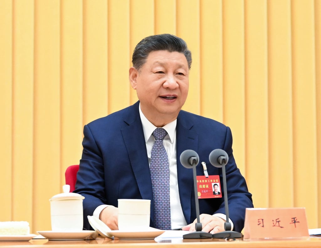 Chinese President Xi Jinping speaks at the annual Central Economic Work Conference in Beijing on December 10, 2025. Photo: Xinhua