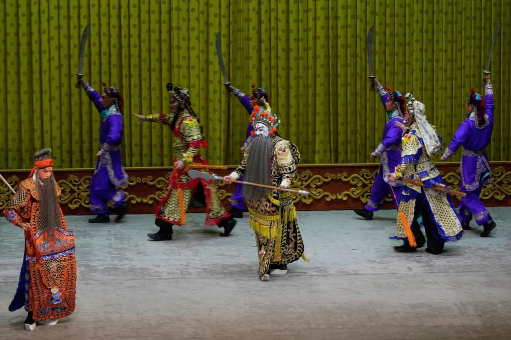 A Peking opera performance at the Jixiang Theatre in Beijing, China. Photo: AP