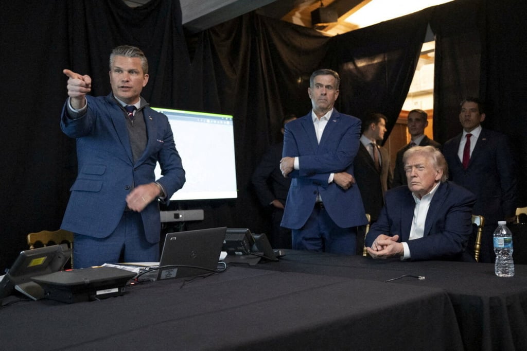 US President Donald Trump, CIA Director John Ratcliffe and US Secretary of Defence Pete Hegseth watch the US military operation in Venezuela from Trump’s Mar-a-Lago resort. Photo: @realDonaldTrump via Reuters