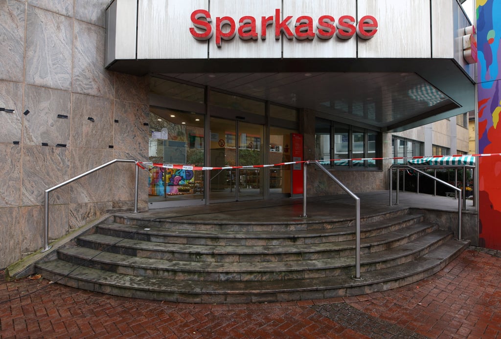The bank branch that was looted. Photo: Reuters The bank branch that was looted. Photo: Reuters