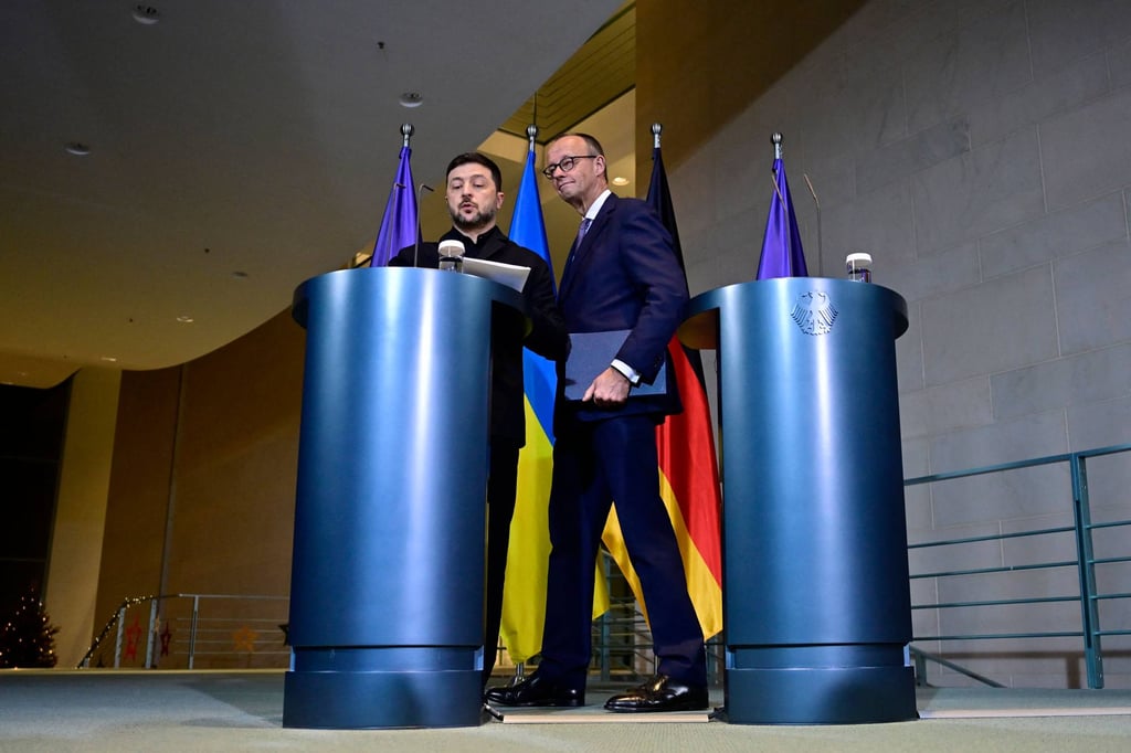 German Chancellor Friedrich Merz and Ukraine’s President Volodymyr Zelensky in Berlin on December 15. Photo: AFP German Chancellor Friedrich Merz and Ukraine’s President Volodymyr Zelensky in Berlin on December 15. Photo: AFP