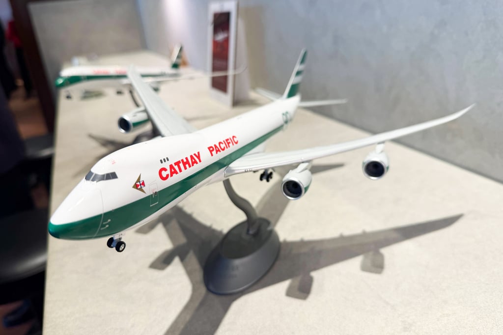 Anniversary merchandise of the Cathay Group’s 80th anniversary. Photo: Oscar Liu