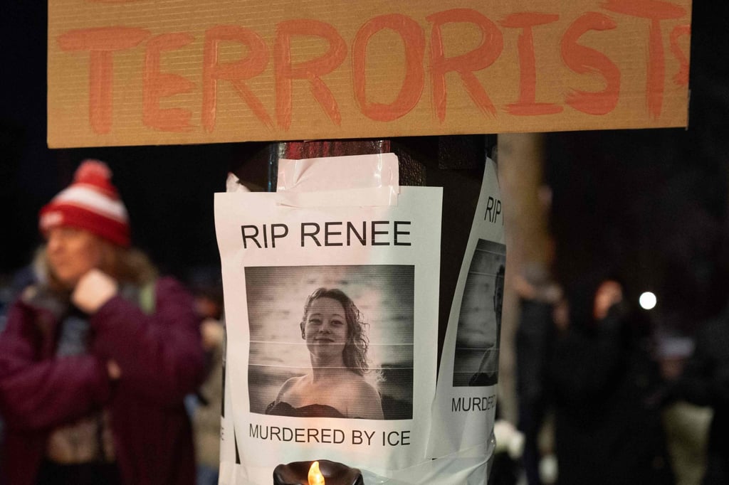 A memorial for Renee Nicole Good in Minneapolis. Photo: AFP