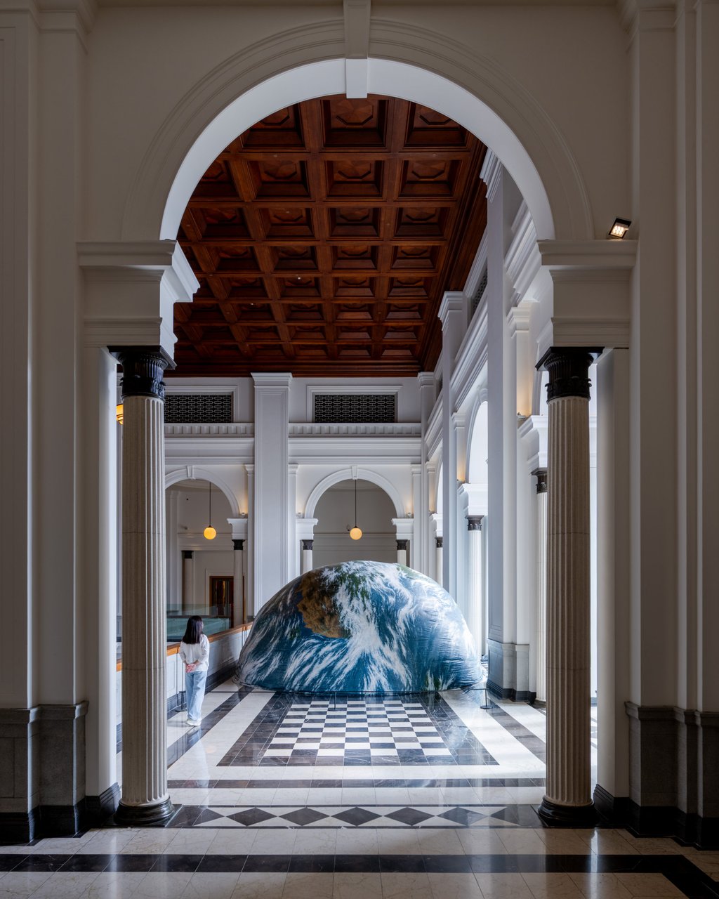 Seung-taek Lee’s Earth Play (1989) installation on display as part of the Singapore Biennale. Photo: courtesy Singapore Art Museum