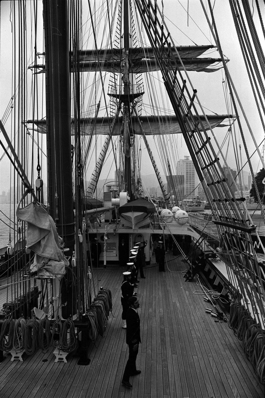 The deck of the Sagres on its 1979 world tour. Photo: SCMP Archives
