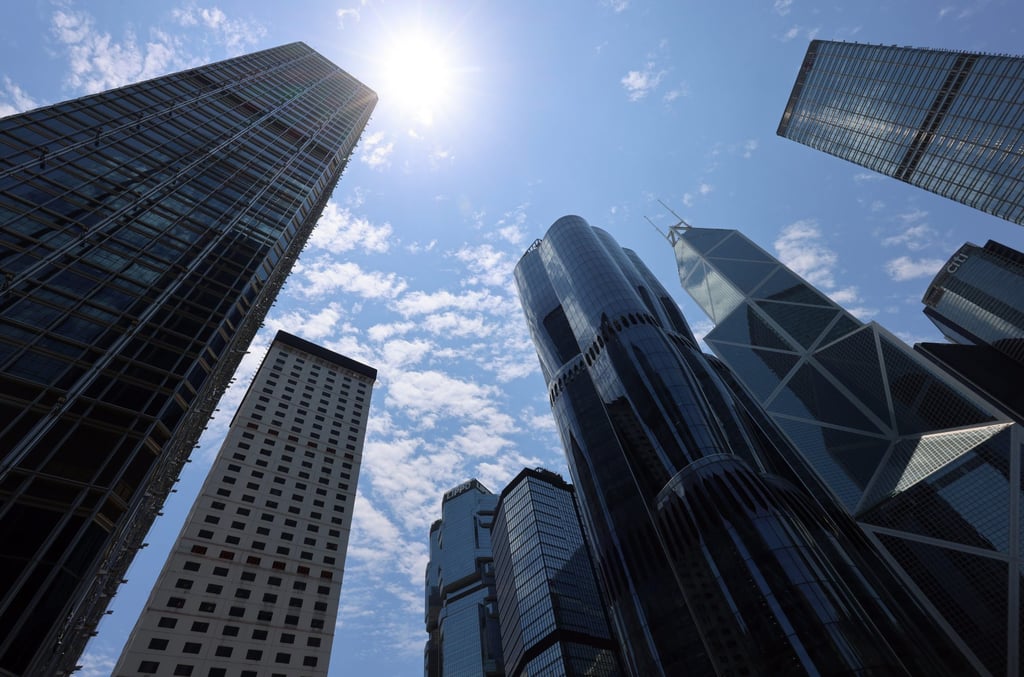 Skyscrapers in Hong Kong’s Central district in 2024, including the newly constructed Cheung Kong Centre II and The Henderson which are associated with prominent business families in the city. Photo: Jelly Tse