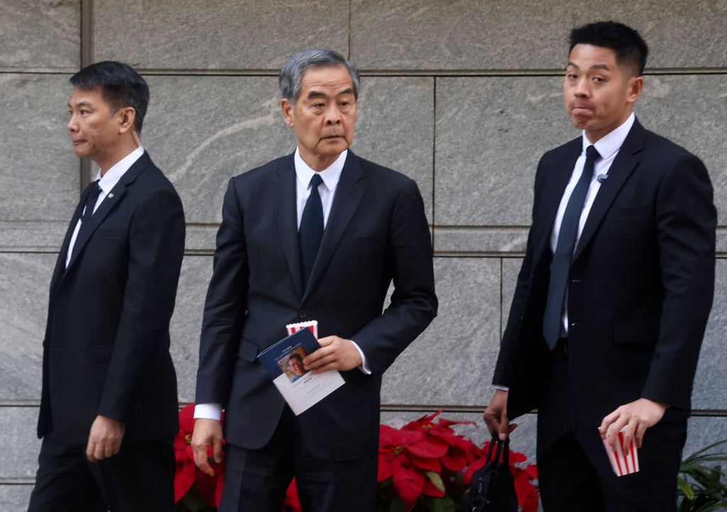 Former city leader CY Leung (centre) is among attendees. Photo: Jonathan Wong