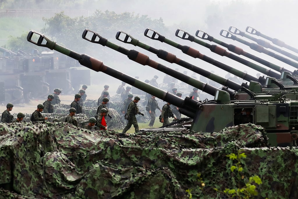 Taiwanese soldiers train in Taichung, Taiwan. Mainland China’s defence ministry has repeatedly said it “firmly opposes” any form of military collaboration between the US and Taiwan. Photo: Anadolu via Getty Images