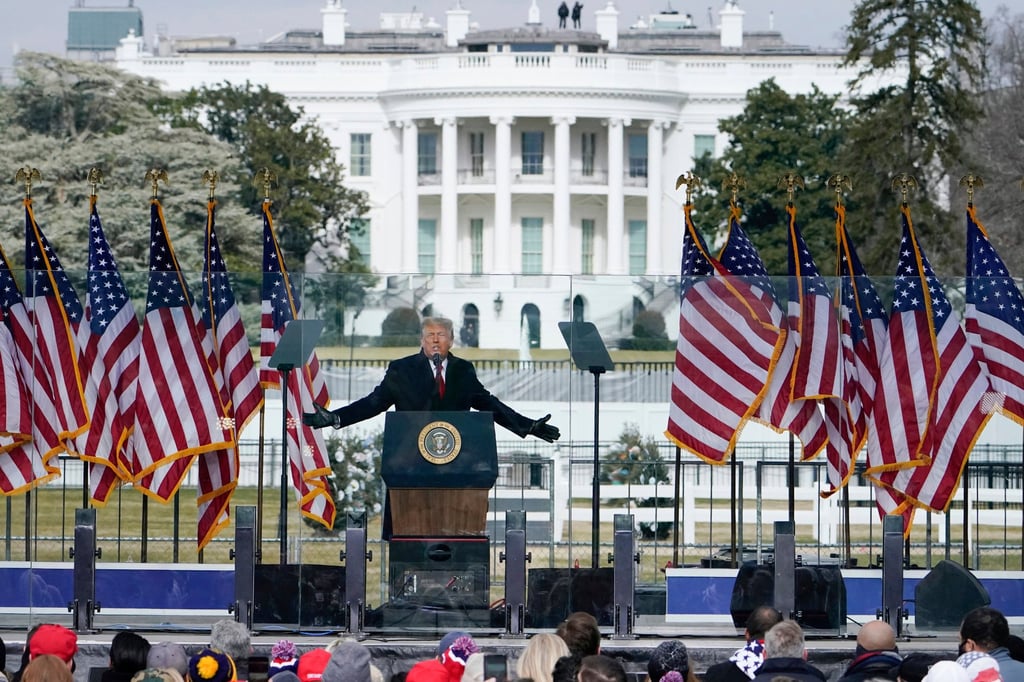 US President Donald Trump speaks at a rally on January 6, 2021, in front of the White House. Photo: AP