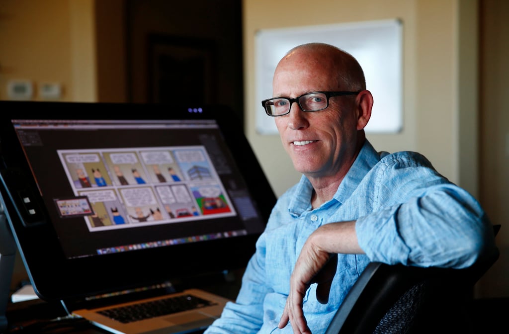Scott Adams is pictured in his Pleasanton, California, home in 2017. Photo: TNS