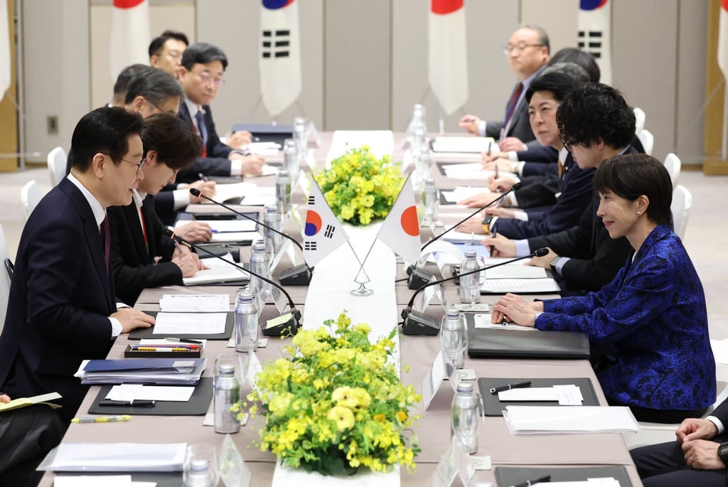 South Korea’s President Lee Jae Myung (left) and Japan’s Prime Minister Sanae Takaichi during their summit in Nara on Tuesday. Photo: dpa South Korea’s President Lee Jae Myung (left) and Japan’s Prime Minister Sanae Takaichi during their summit in Nara on Tuesday. Photo: dpa