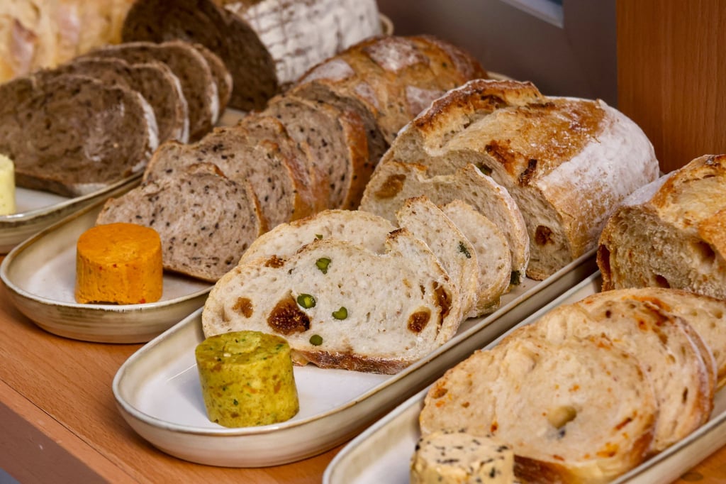 Sourdough loaves are displayed at Social Goods in Central. Photo: Jonathan Wong