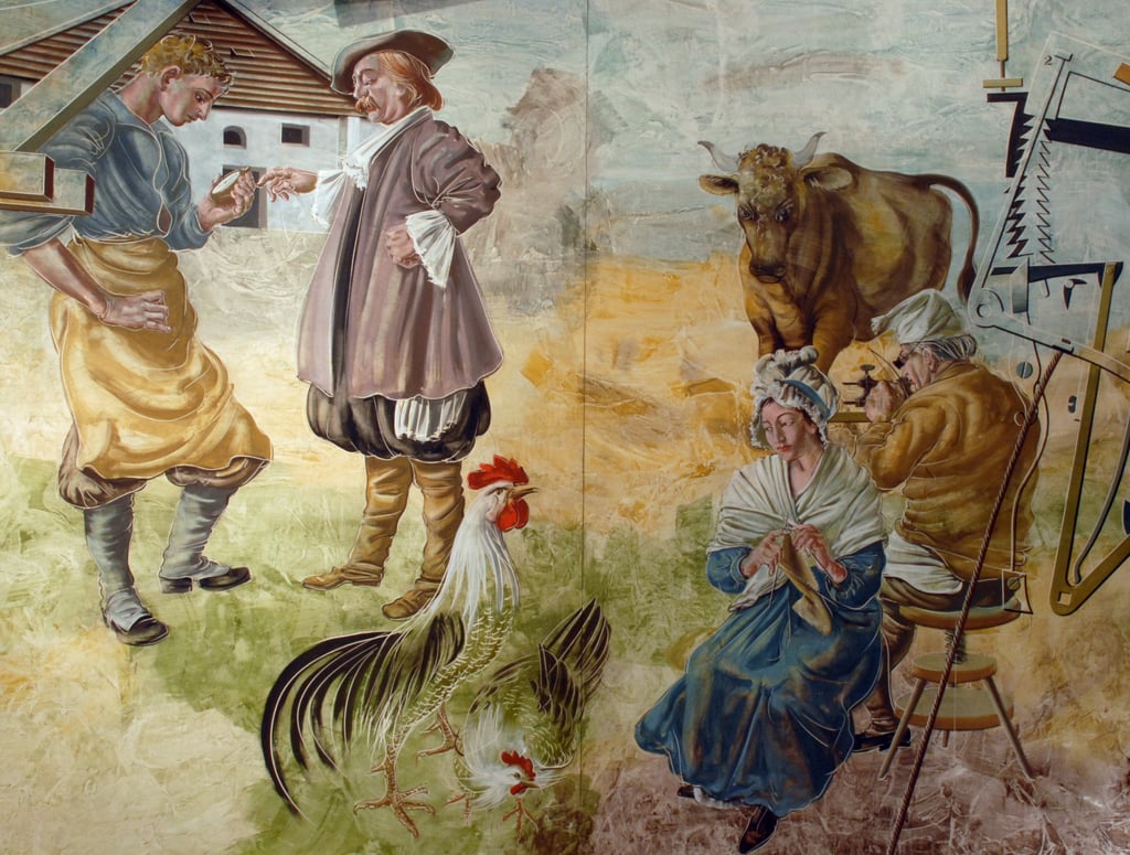 A fresco at the Musée International d’Horlogerie, which is dedicated to timekeeping history. Photo: Handout