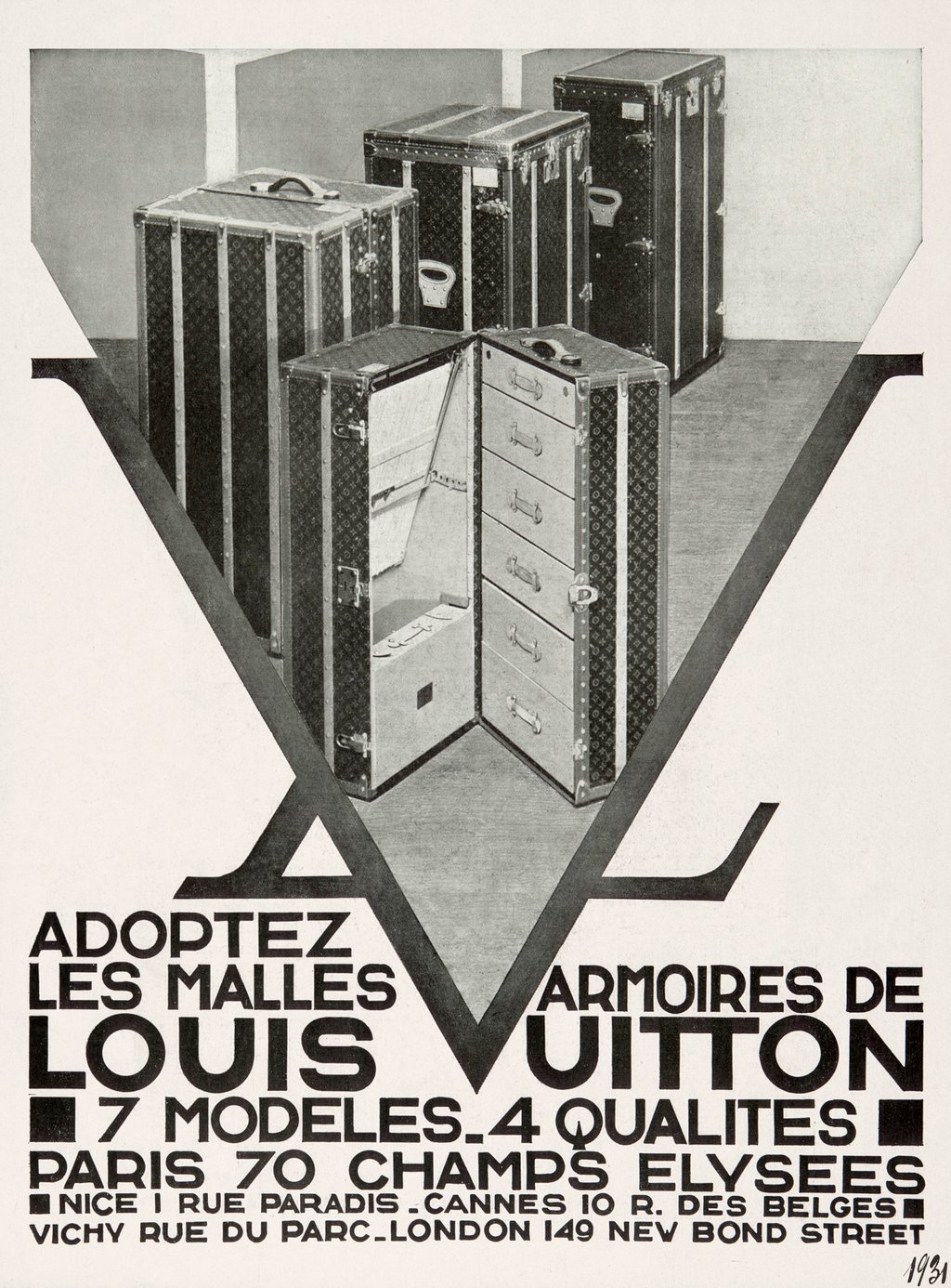 An advertisement for Louis Vuitton trunks from 1931. Photo: Handout An advertisement for Louis Vuitton trunks from 1931. Photo: Handout
