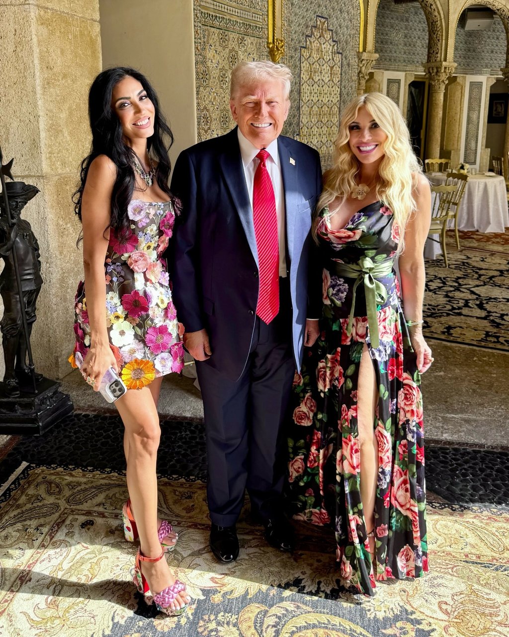 Rosalyn Yellin (right) pictured with US president Donald Trump. Photo: @rosalynyellin/Instagram