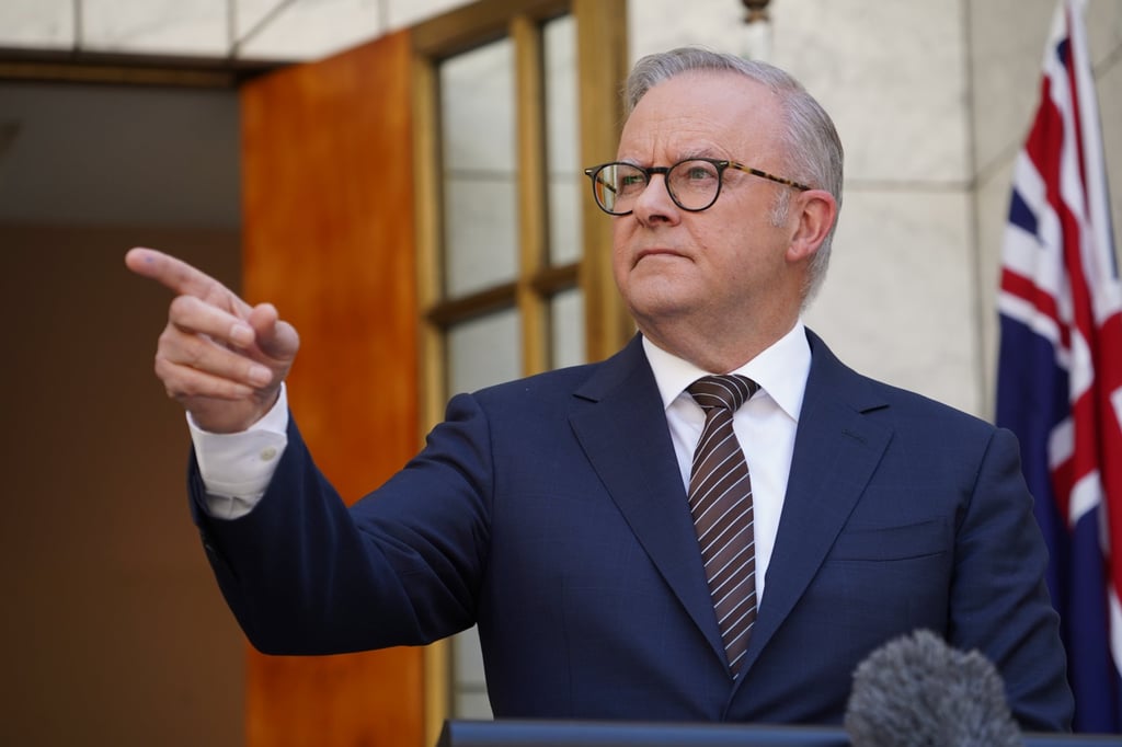 Australian Prime Minister Anthony Albanese told the lower house that the terrorists were motivated by hate and armed with high-powered rifles. Photo: EPA