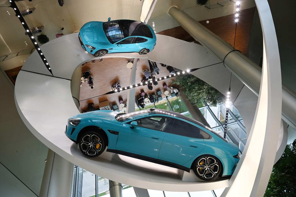 A refreshed version of Xiaomi’s SU7 will be launched in April. Photo: AFP