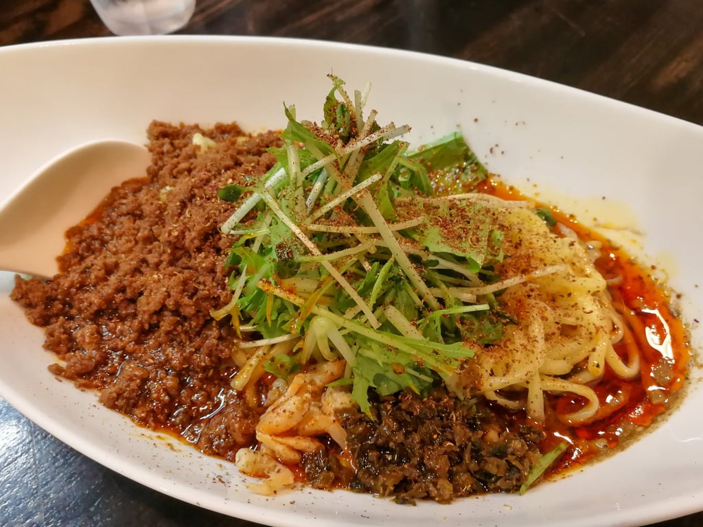 Soupless tantanmen at Szechuan Tantanmen Aun in Tokyo. Photo: Phoebe Amoroso