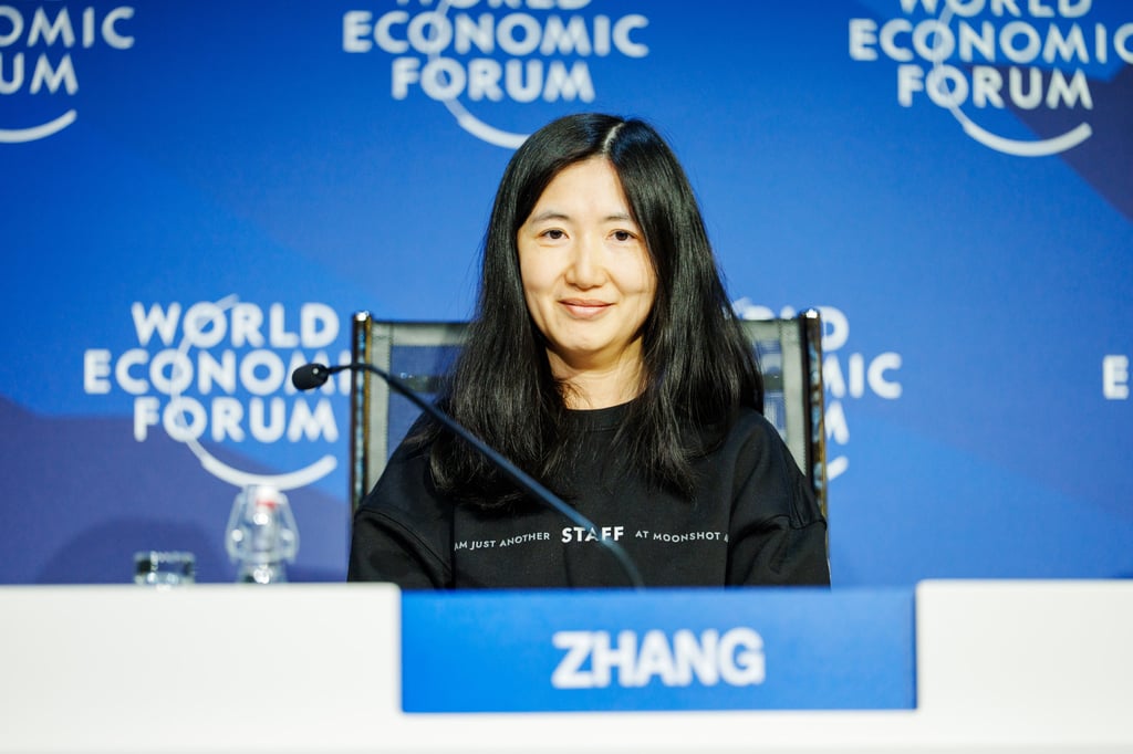 Moonshot AI president Zhang Yutong takes part in a panel discussion on China’s “AI Plus” strategy at the World Economic Forum in Davos, Switzerland, on Wednesday. Photo: SCMP Moonshot AI president Zhang Yutong takes part in a panel discussion on China’s “AI Plus” strategy at the World Economic Forum in Davos, Switzerland, on Wednesday. Photo: SCMP