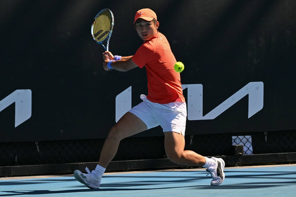 China’s Jerry Shang lost to the Netherlands’ Botic van de Zandschulp in round two. Photo: AFP