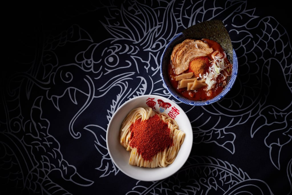 Tsukemen Gyorai’s mega-spicy dipping noodles. Photo: courtesy Tsukemen Gyorai